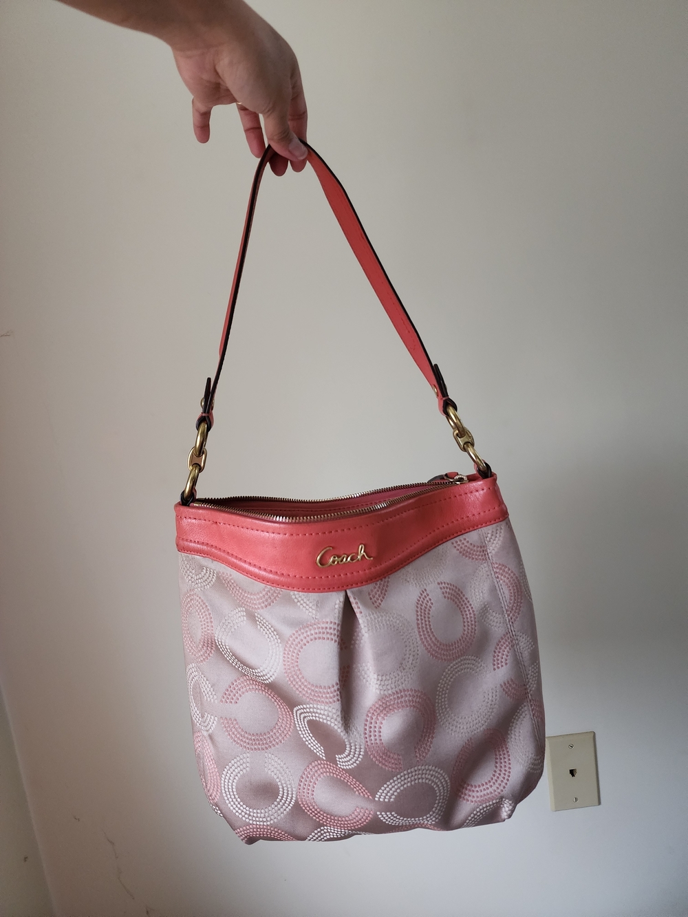 Coach Orange Signature Shoulder Bag